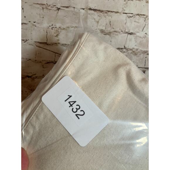 !IT. Jackie Jeans Women 16 Oatmeal Speckled High Rise Straight Leg Ankle Raw Hem - Picture 2 of 16